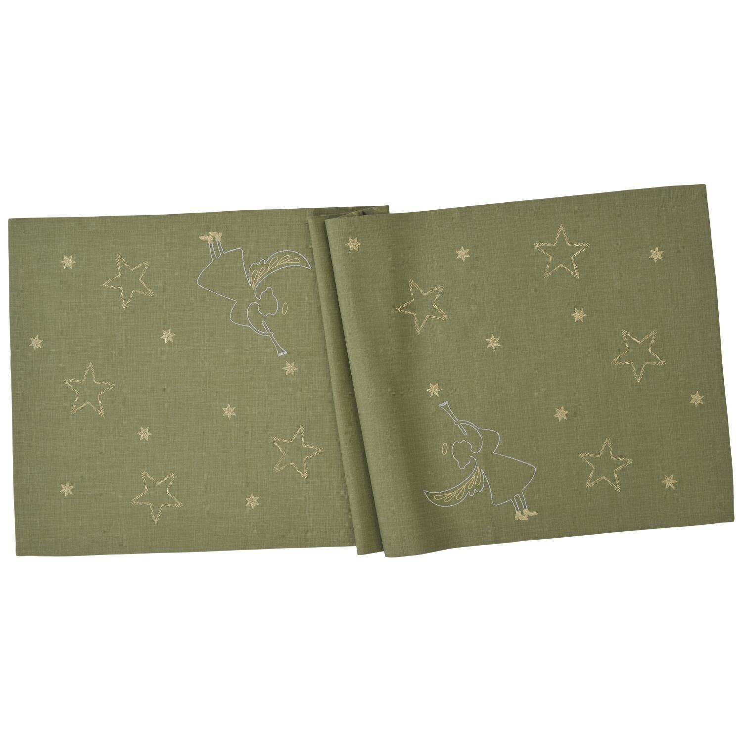 Sander Behúň na stôl Stardust, 50 × 150 cm, sage 828169-85