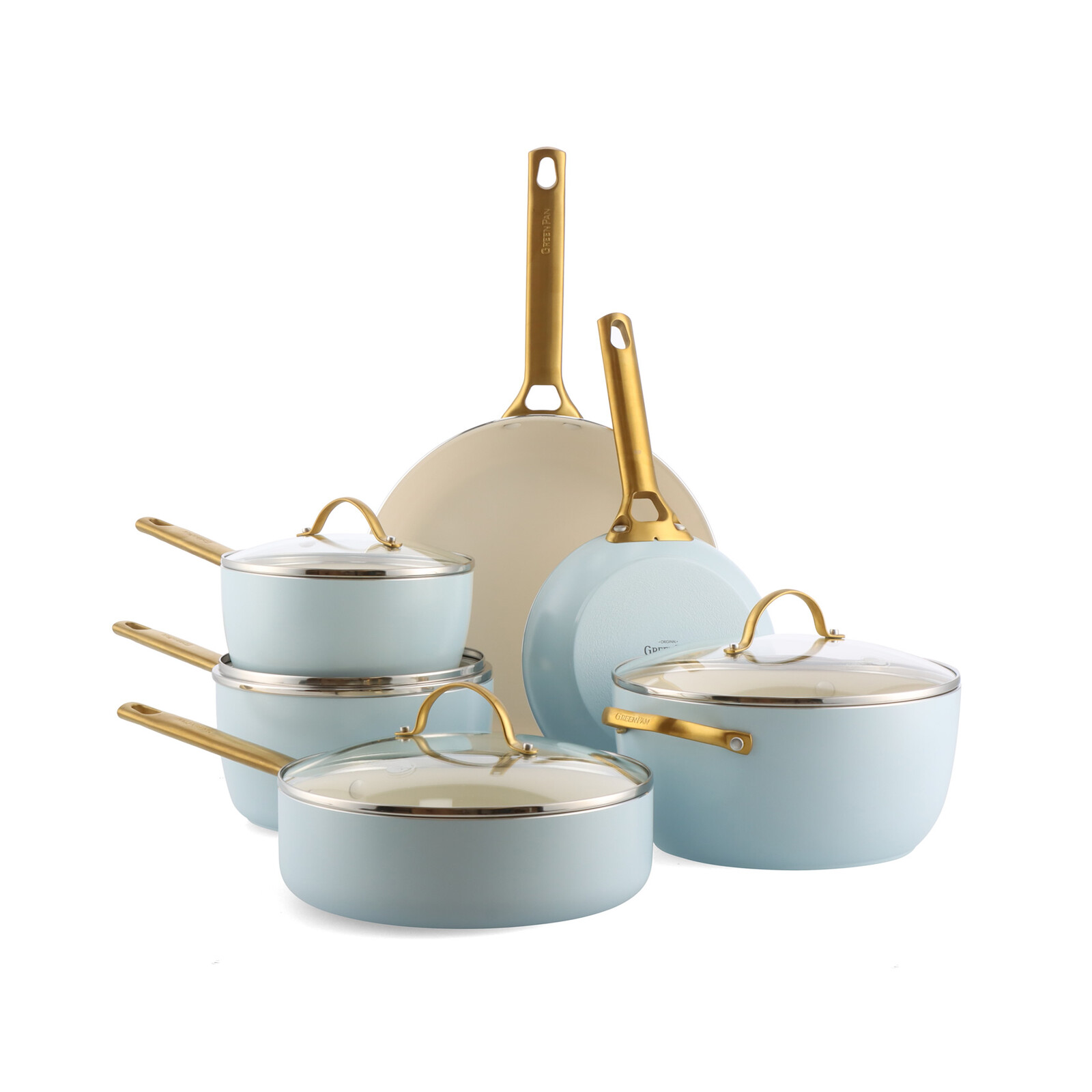 GreenPan Sada riadu s nepriľnavým keramickým povrchom, Padova Reserve, 10 ks, svetlo modrá CC008485-001