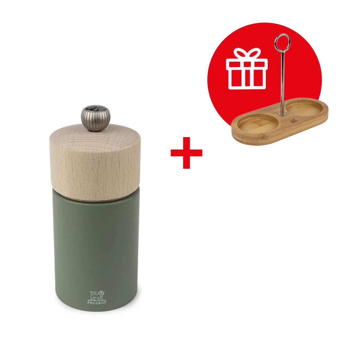 Peugeot Mlynček na korenie Boreal, 12 cm, zelený 48174