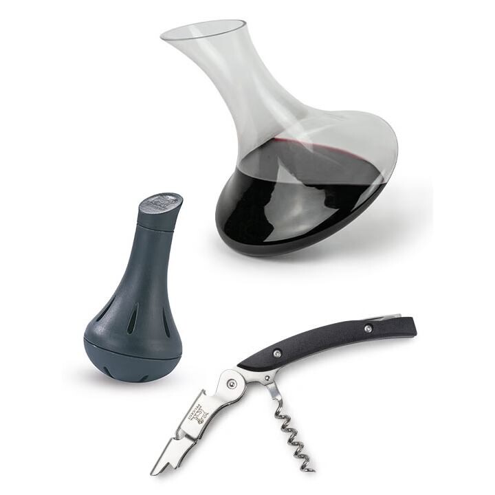 Peugeot Wine Service: dekantovacia karafa + someliérska vývrtka + nerezové guličky Bilbo 230388
