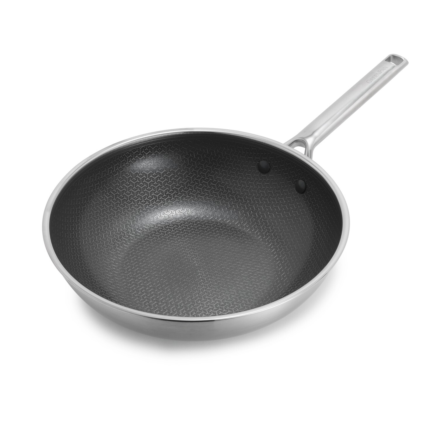 GreenPan Nerezová wok panvica s hybridným keramickým nepriľnavým povrchom Thermobond, kolekcia Apex, 28 cm CC010199-001
