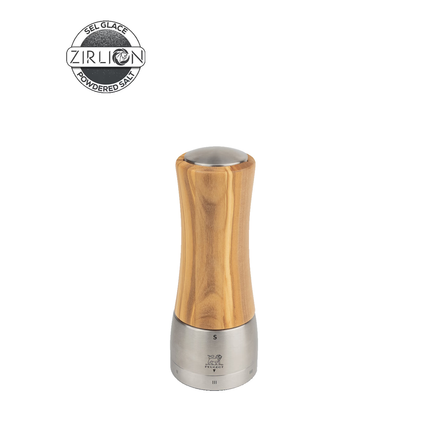Peugeot Mlynček na soľ Madras Zirlion, 16 cm, olivové drevo / nerez 3615700