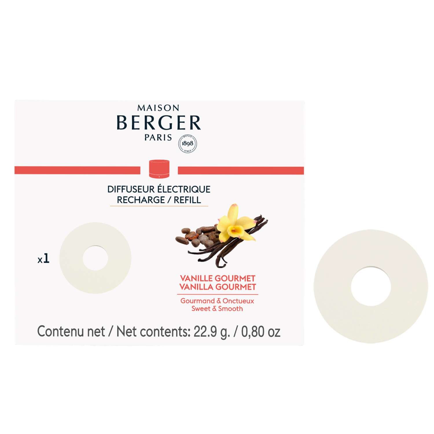 Maison Berger Paris Keramická náplň vône do elektrického difuzéra Nomade, Vanilla Gourmet 7884