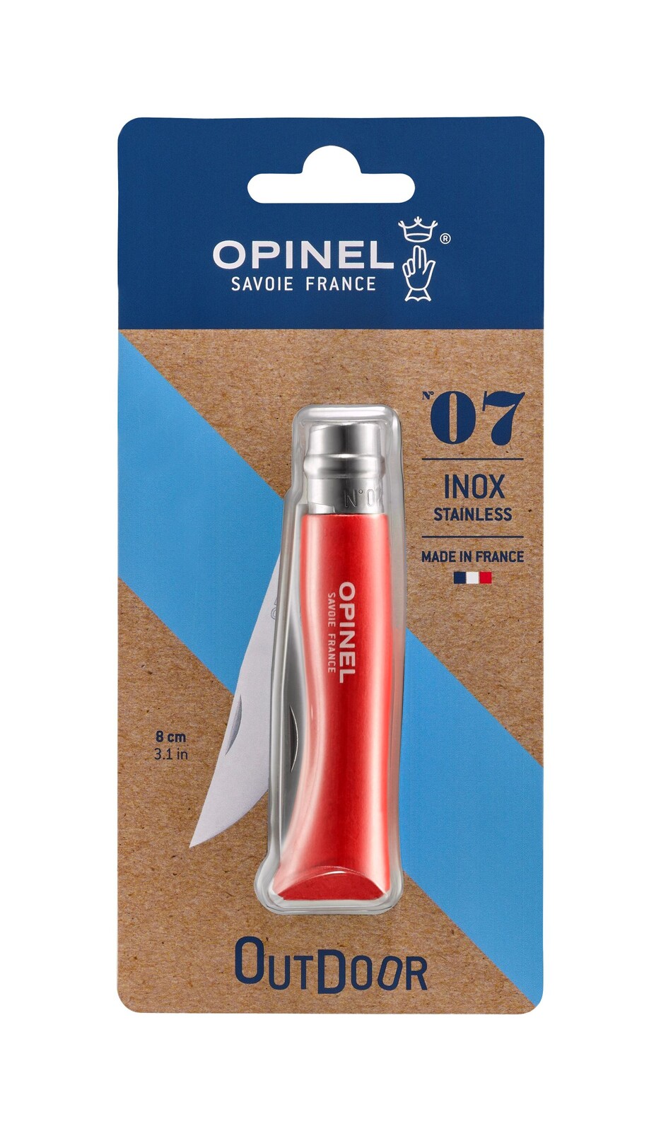 Opinel VRI N ° 07 nôž Trekking, oranžová, 7,5 cm, blister 002266