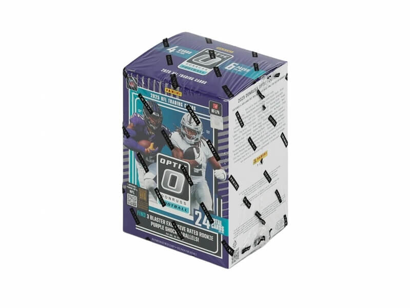 Panini 2025 Panini Donruss Optic Football Blaster Box (Purple Shock Parallels) - karty amerického futbalu NFL