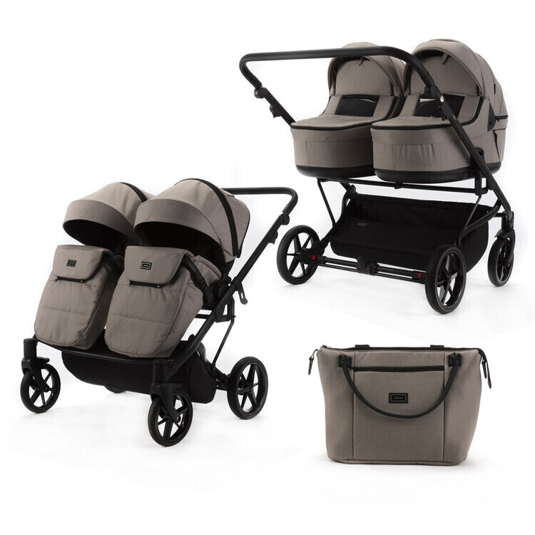 ADAMEX Kočík dvojičkový Leo Beige