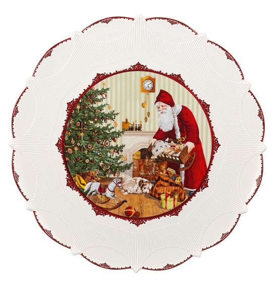 Villeroy & Boch Toy's Fantasy podnos na cukrovinky, Santa Claus rozdáva darčeky, 42 cm 14-8332-2241