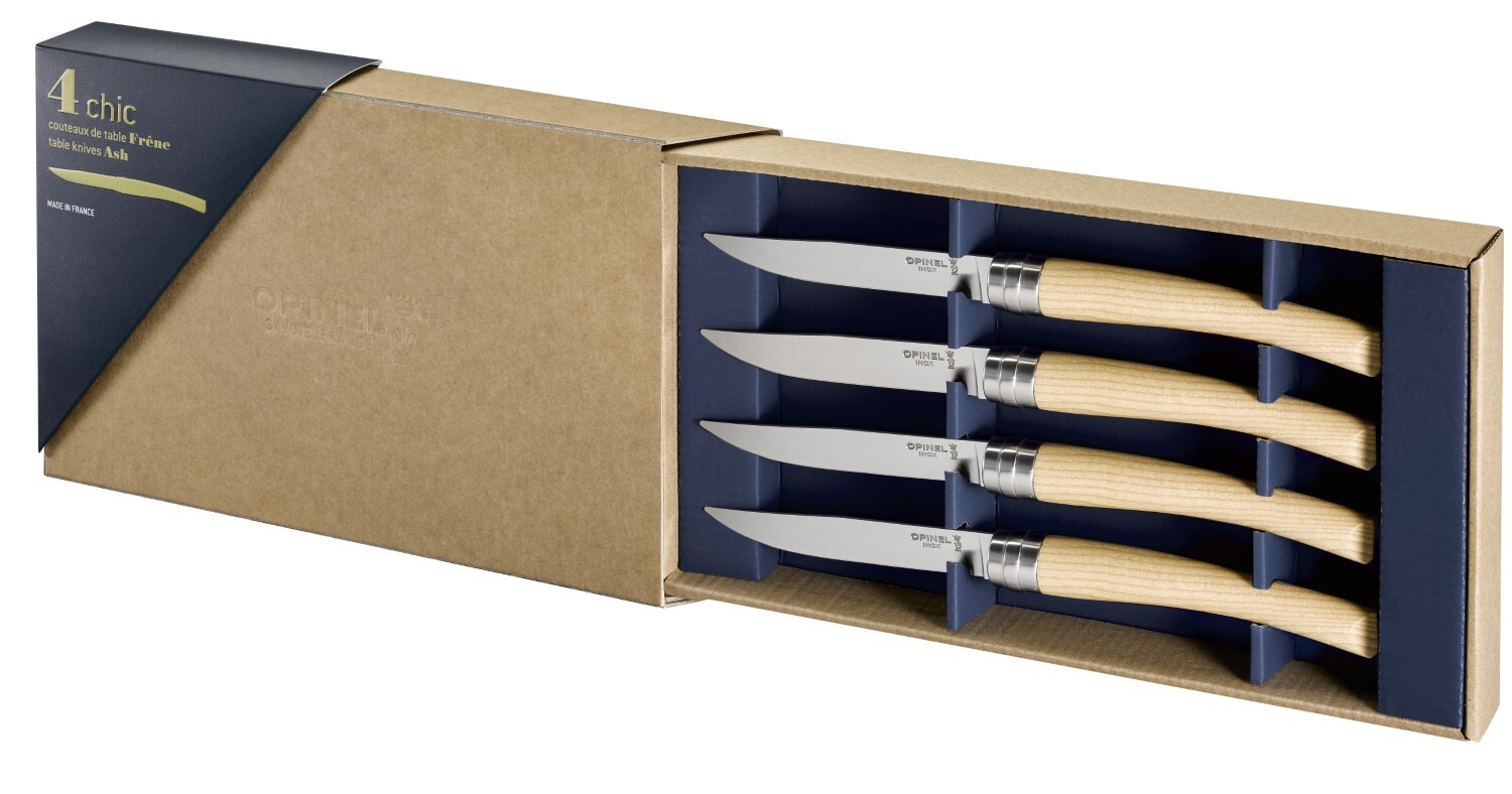 Opinel Súprava steakových nožov Chic, 4ks, jasan 002482