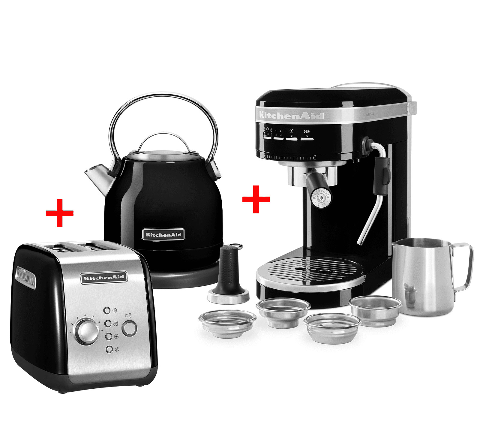 KitchenAid Výhodná sada kávovar, hriankovač, rýchlovarná kanvica, čierna SETBF03