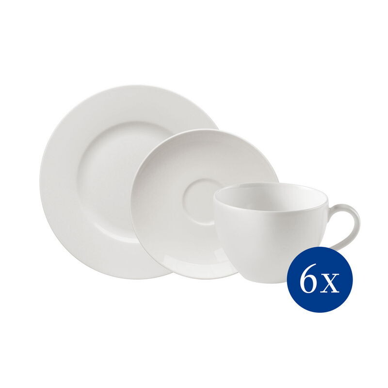 Villeroy & Boch Porcelánový kávový servis Basic White Vivo, 18 pcs 19-5277-7126