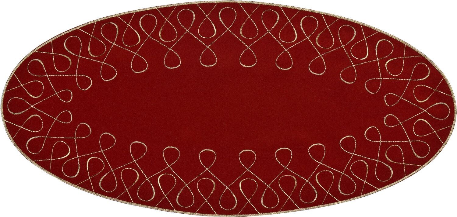 Sander Oválne prestieranie Curly, 28 x 58 cm, burgundy 826853-26