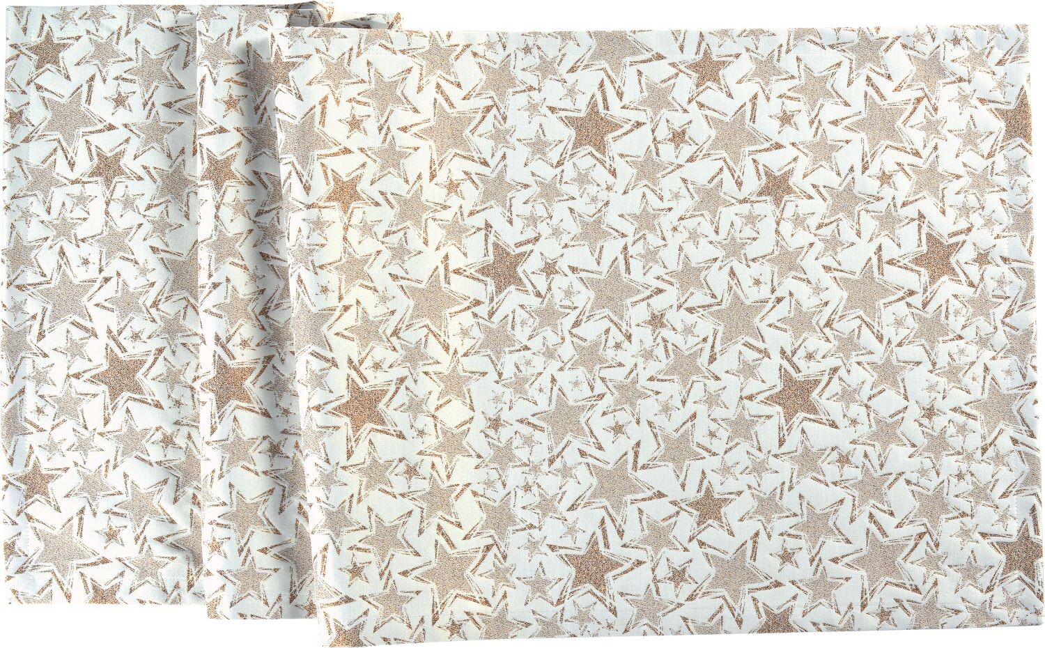 Sander Štýlový obrus Stelle s motívom hviezd, 150 x 250 cm, ecru / copper 885117-33