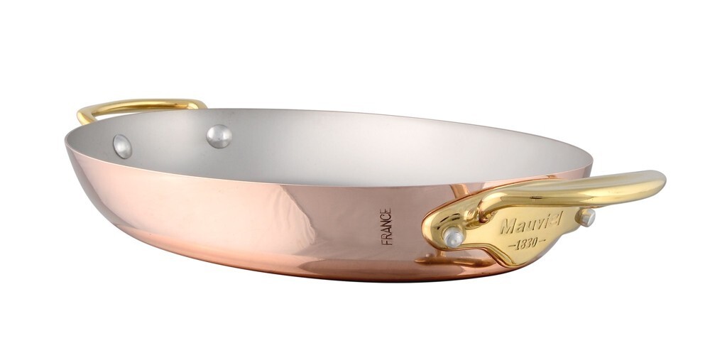 Mauviel M'héritage 150b oválna panvica, 30 cm, bronzový úchyt 672430