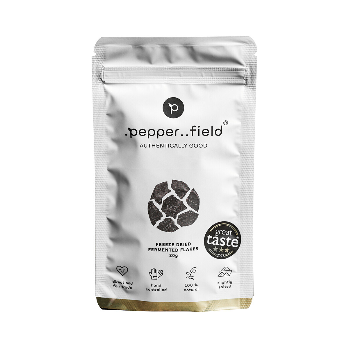 Pepperfield Pepper flakes - vločky lyofilizovaného fermentovaného kampotského korenia 20 g LYO-FLAKES-20