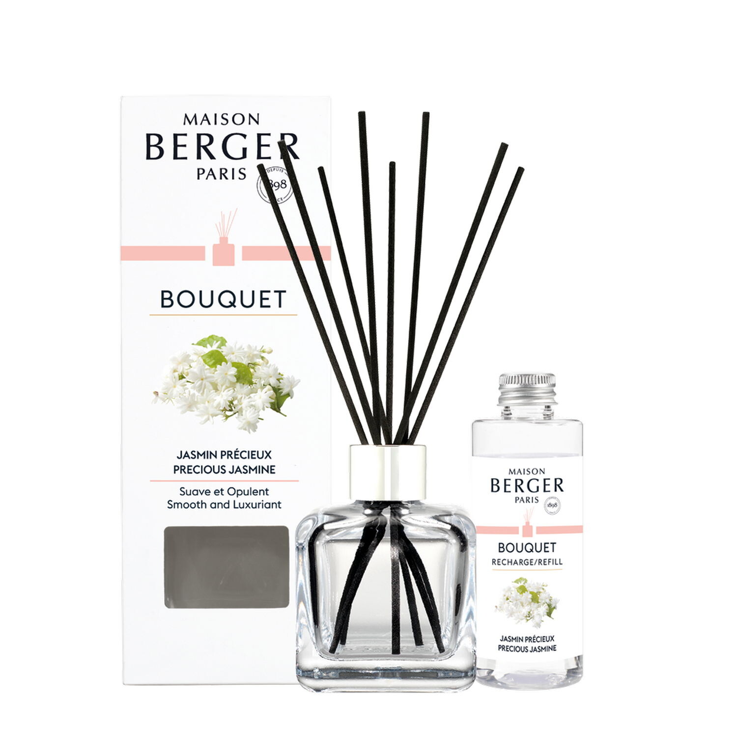 Maison Berger Paris Aróma difuzér Cube + náplň Zriedkavý jazmín 100 ml 7748