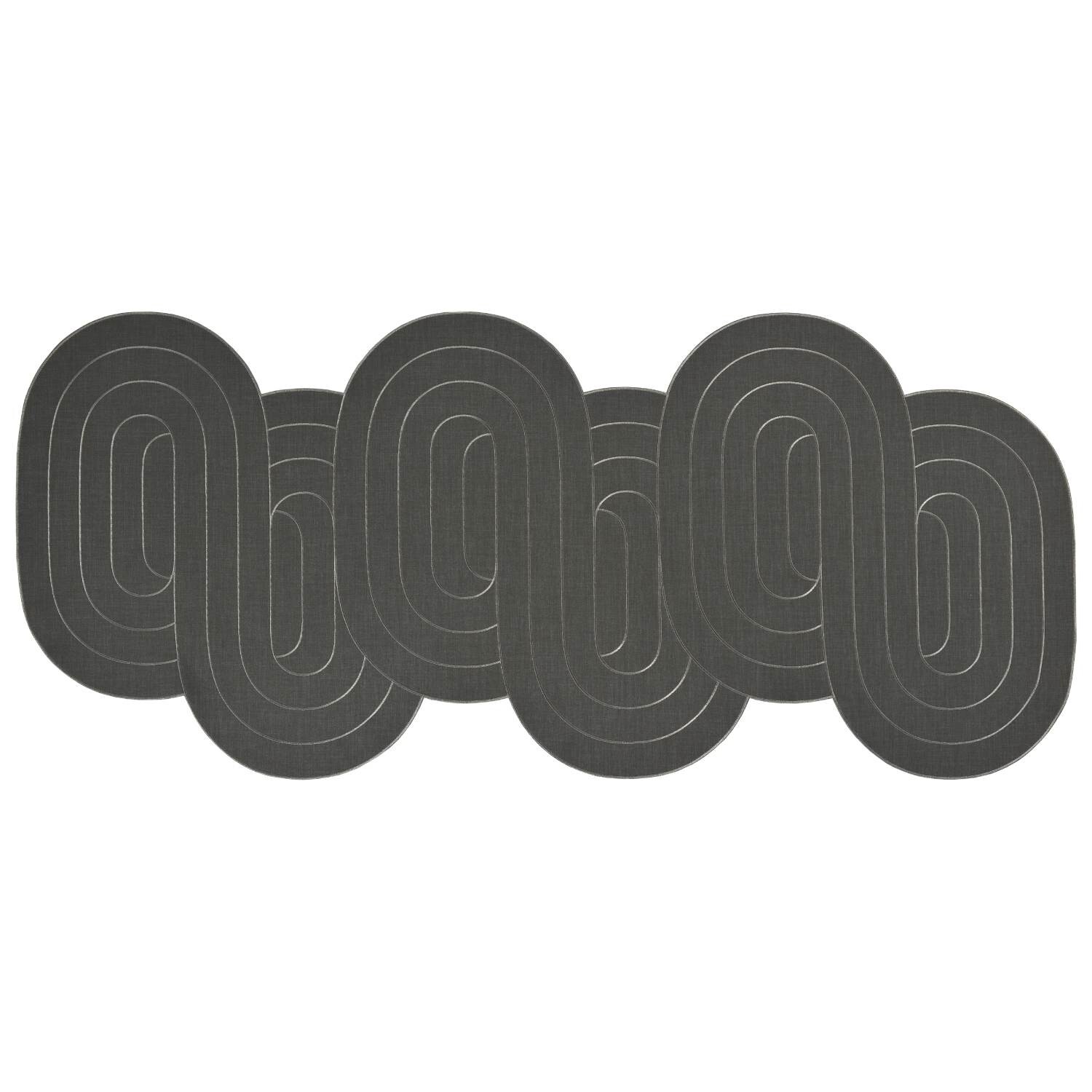 Sander Oválny behúň na stôl Elegance, 50 x 115, graphite 230268-34