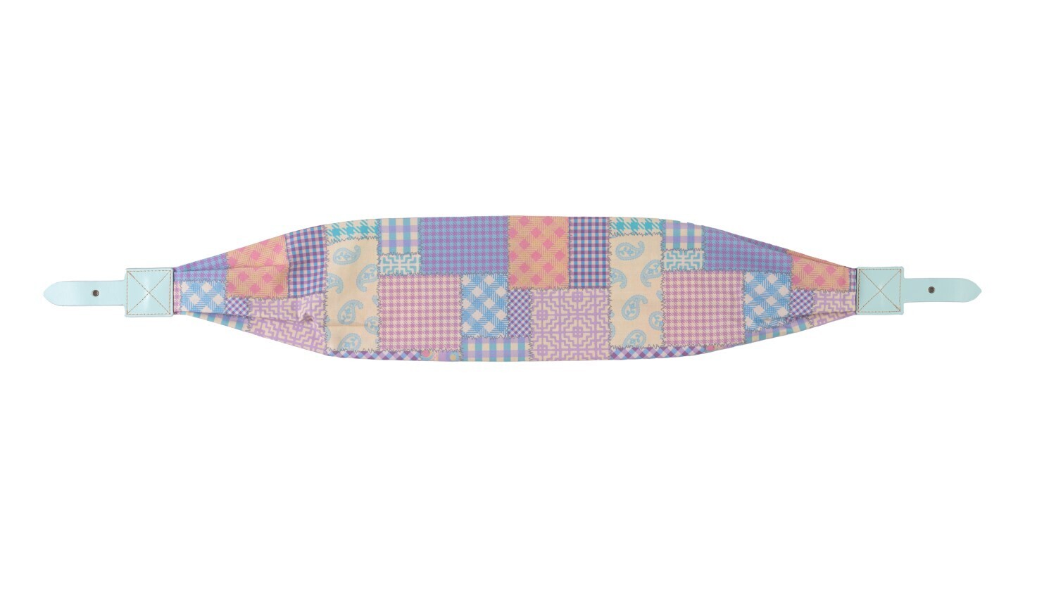 Polarbox Látkový popruh POP, vzor Patchwork, tyrkysová pracka PLBSTRAP9297