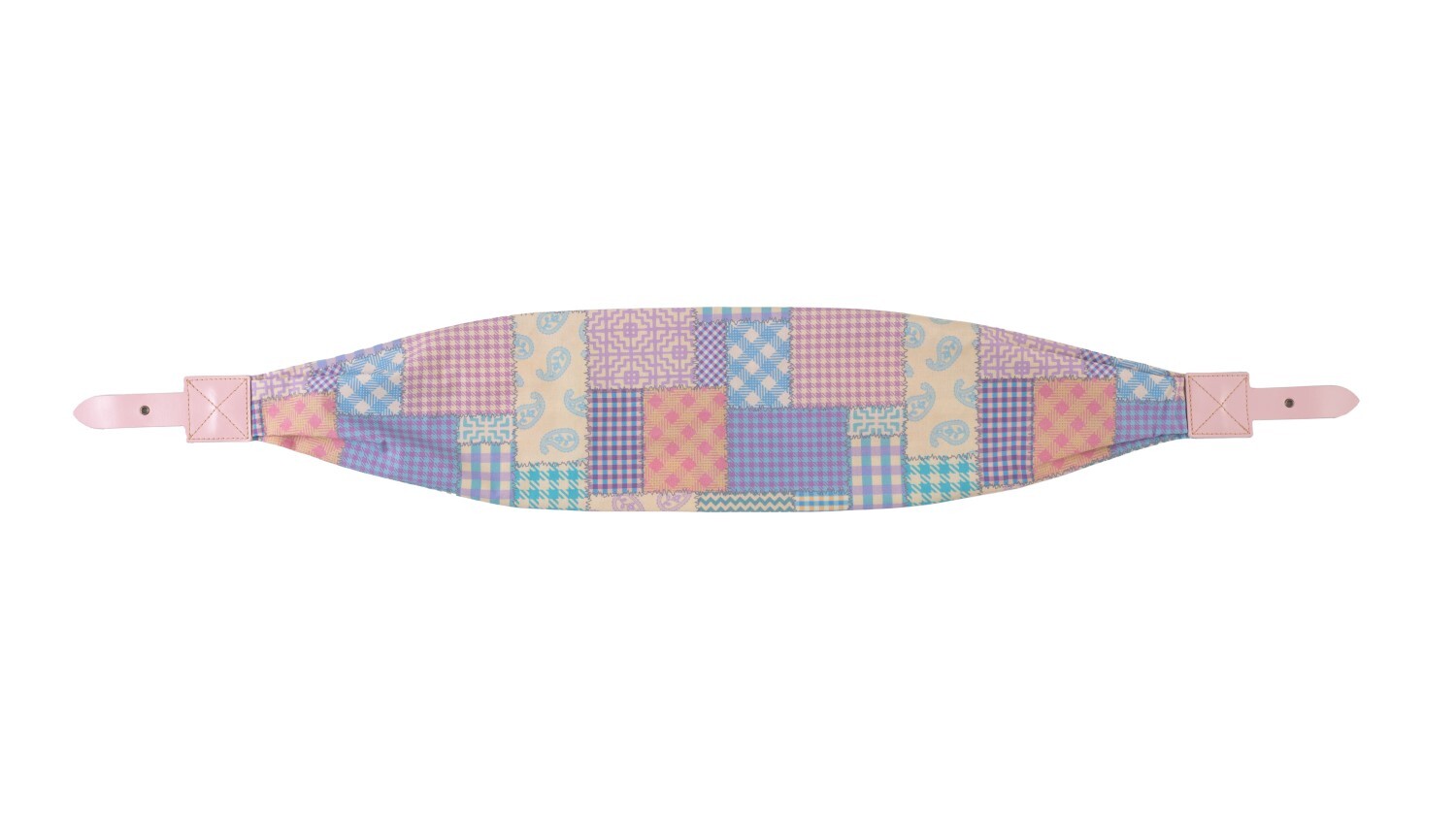 Polarbox Látkový popruh POP, vzor Patchwork, ružová pracka PLBSTRAP9294