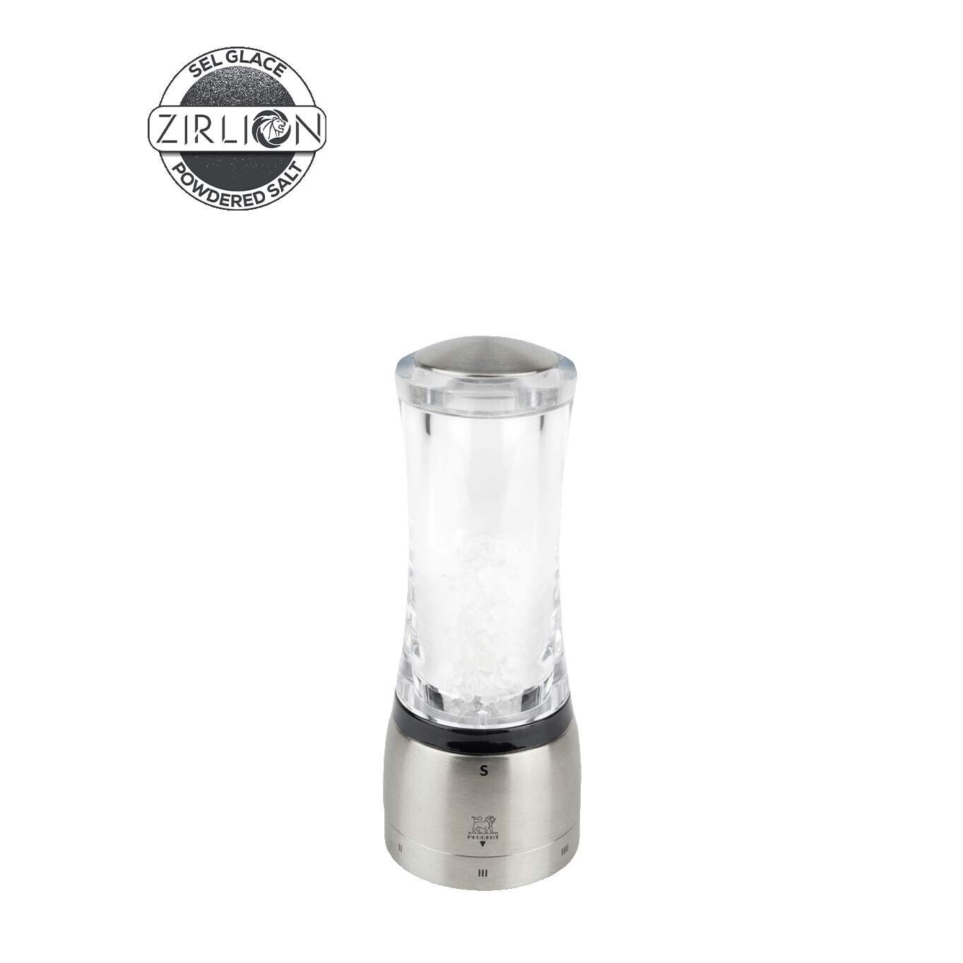 Peugeot Mlynček na soľ Daman u’Select Zirlion, akryl / nerez, 16 cm 2543400