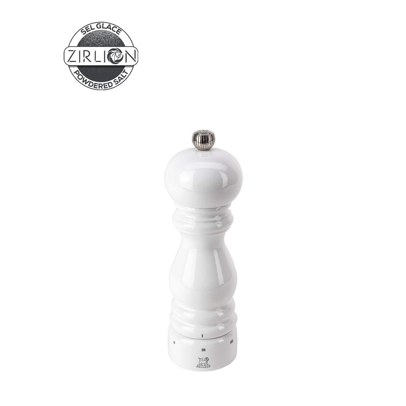 Peugeot Drevený mlynček Paris na soľ u’Select Zirlion, 18 cm, biely lak 2781000