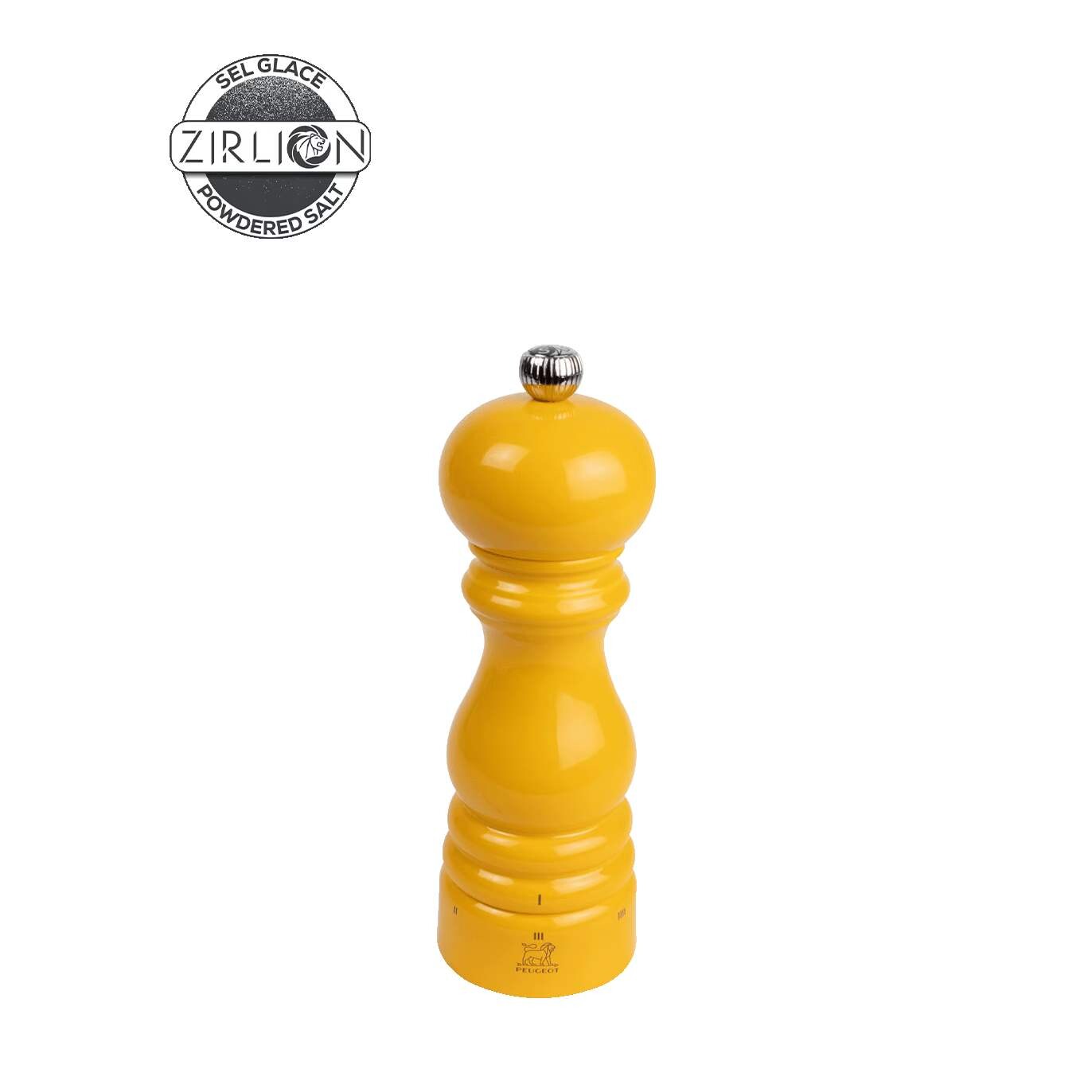 Peugeot Drevený mlynček ParisRama na soľ u’Select Zirlion, 18 cm, šafranovo žltý 4356800