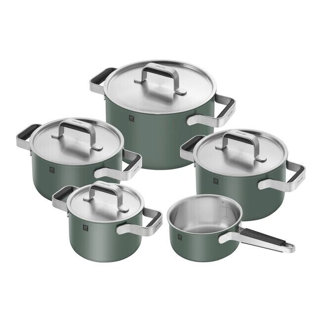 Zwilling Súprava trojvrstvového nerezového riadu s keramickým povrchom Pure, 5 ks, zelená 1028854