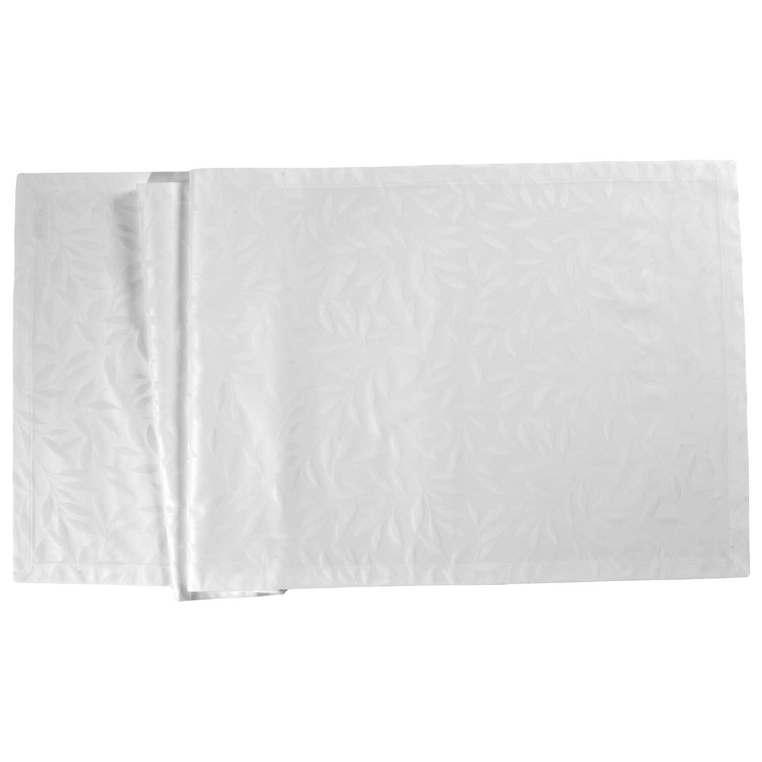 Sander Damaskový behúň na stôl Como, 50 x 140 cm, white 560069-30