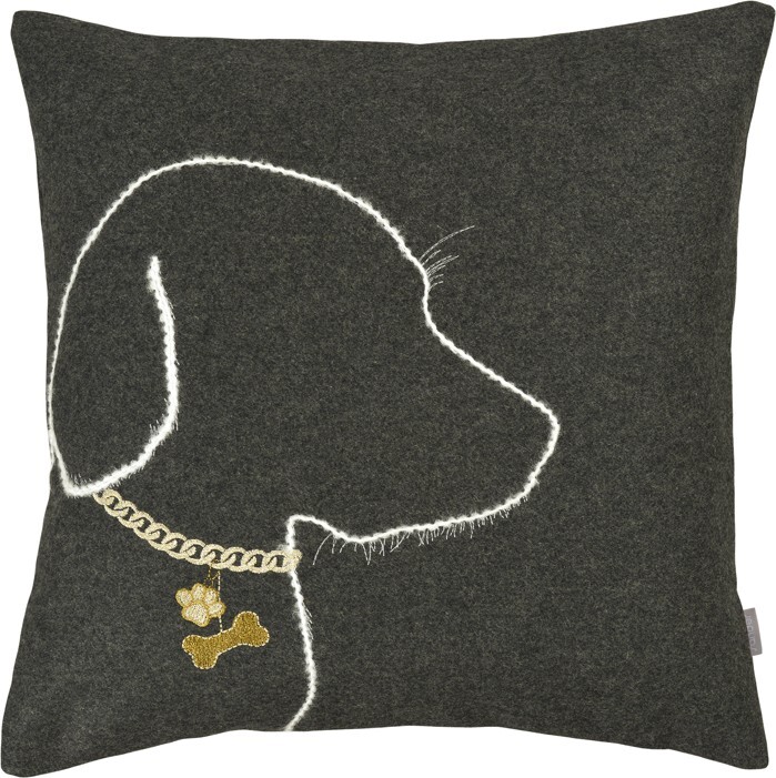 Sander Vlnená obliečka na vankúš Milo, 40 x 40 cm, graphite 827186-34