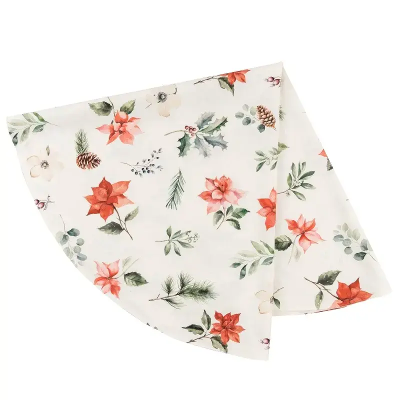 Sander Obrus X-mas Flowers s klasickým vianočným motívom, Ø 130 cm 870433-40