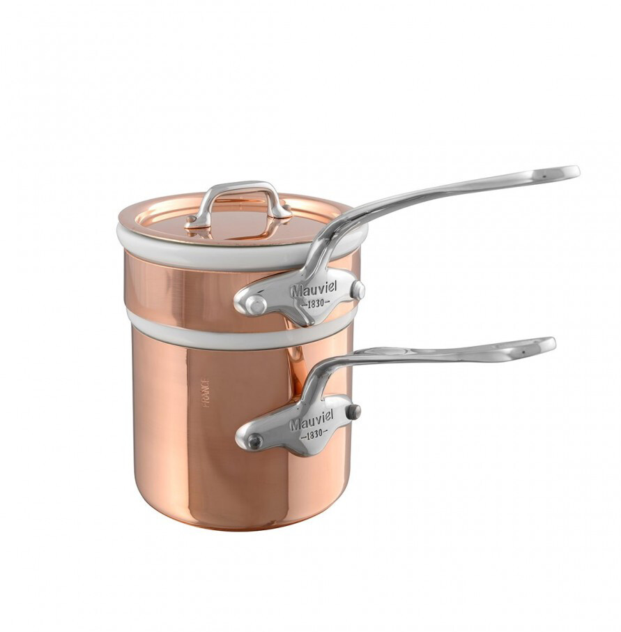 Mauviel Vysoká rajnica s vložkou na vodný kúpeľ a pokrievkou M’Héritage 150 S, Ø 12 cm / 0,9 l 610412