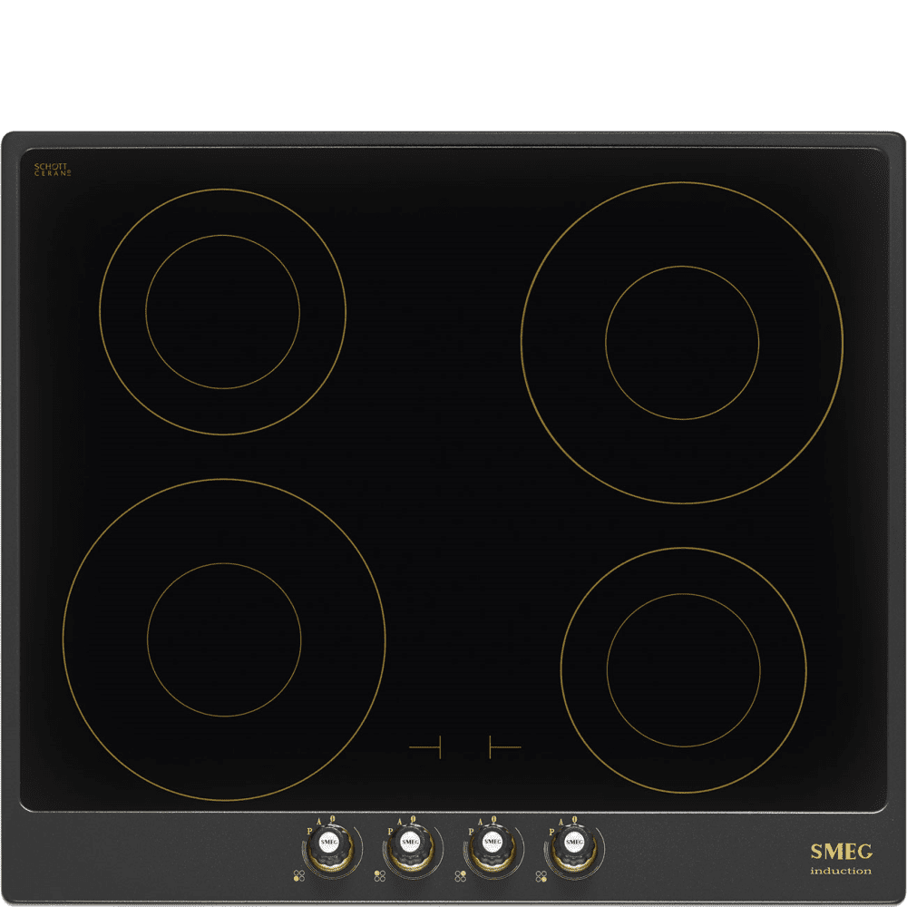 Smeg Indukčná varná doska Cortina so 4 varnými zónami, 60 cm, SI764, antracitová SI764AOM