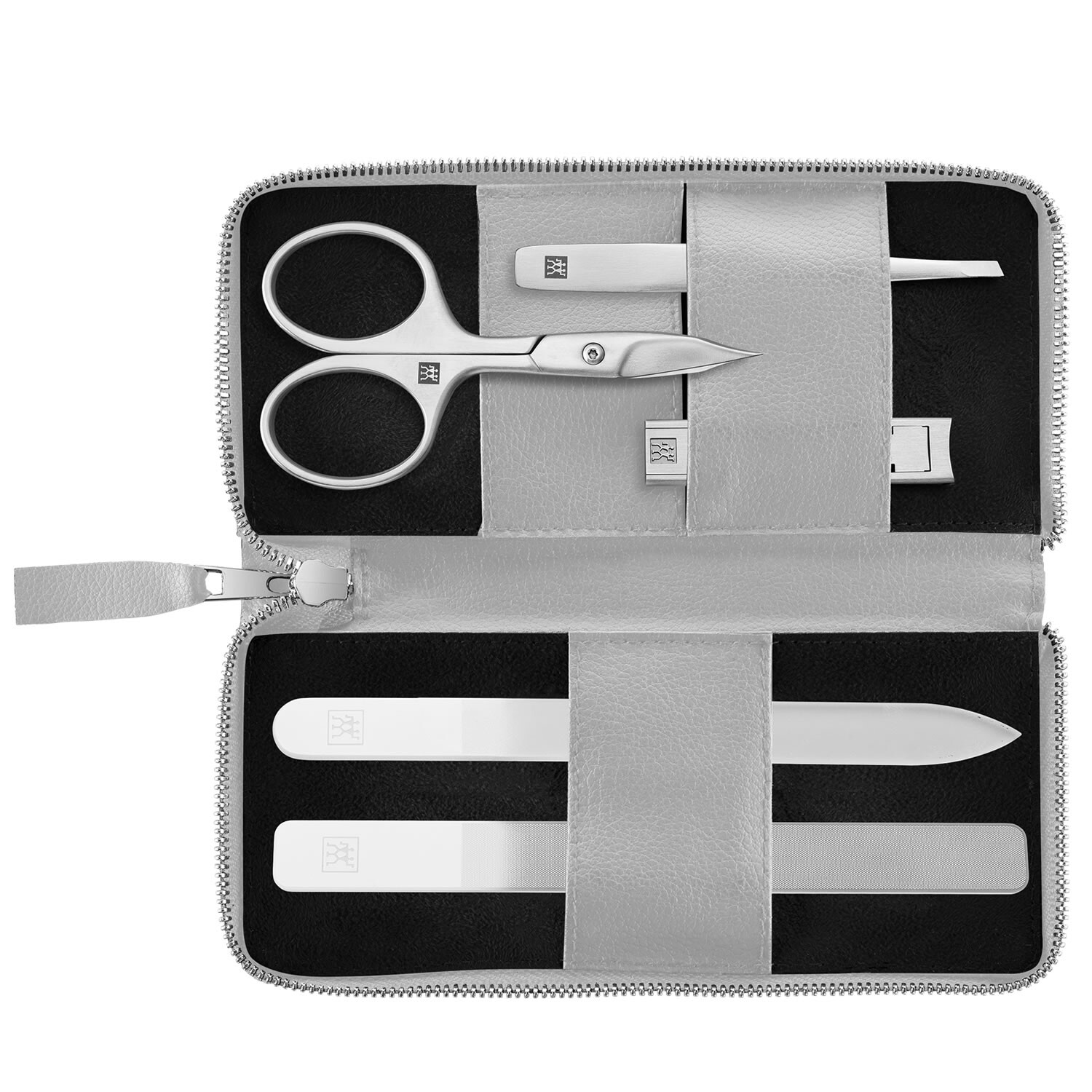 Zwilling Beauty Premium manikúra AppleSkin, 5 ks (nožnice, štiepatko), sivá 97004-005-0