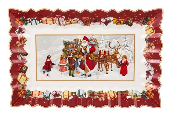 Villeroy & Boch Toy's Fantasy hlboký podnos, Santa Claus s deťmi, 35 x 23 cm 14-8332-2211