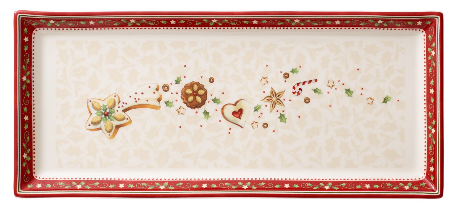 Villeroy & Boch Winter Bakery Delight hranatý koláčový podnos, 39 x 17 cm 14-8612-2797