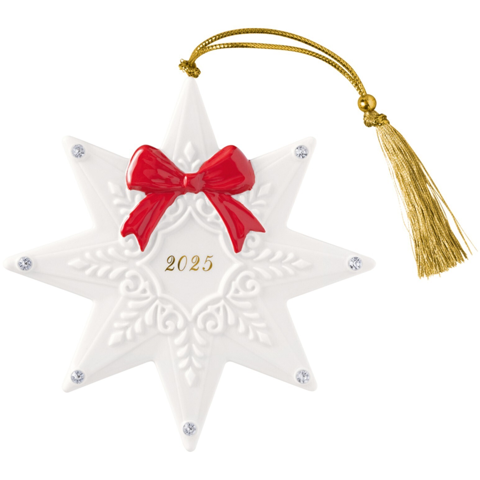 Villeroy & Boch Závesná porcelánová ozdoba Christmas Classics 2025, Hviezda, 11,5 cm 14-8675-4353