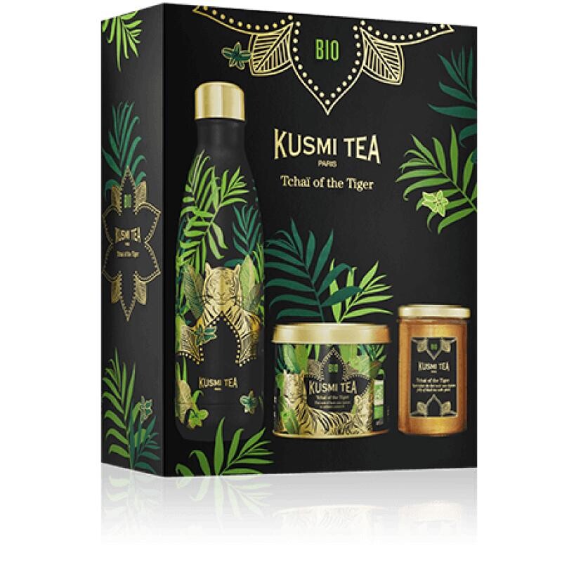 Kusmi Tea Darčekový set Tchai of the Tiger: dóza s čajom (100 g), želé (250 g) a termofľaša 0,5 l 21685A1500