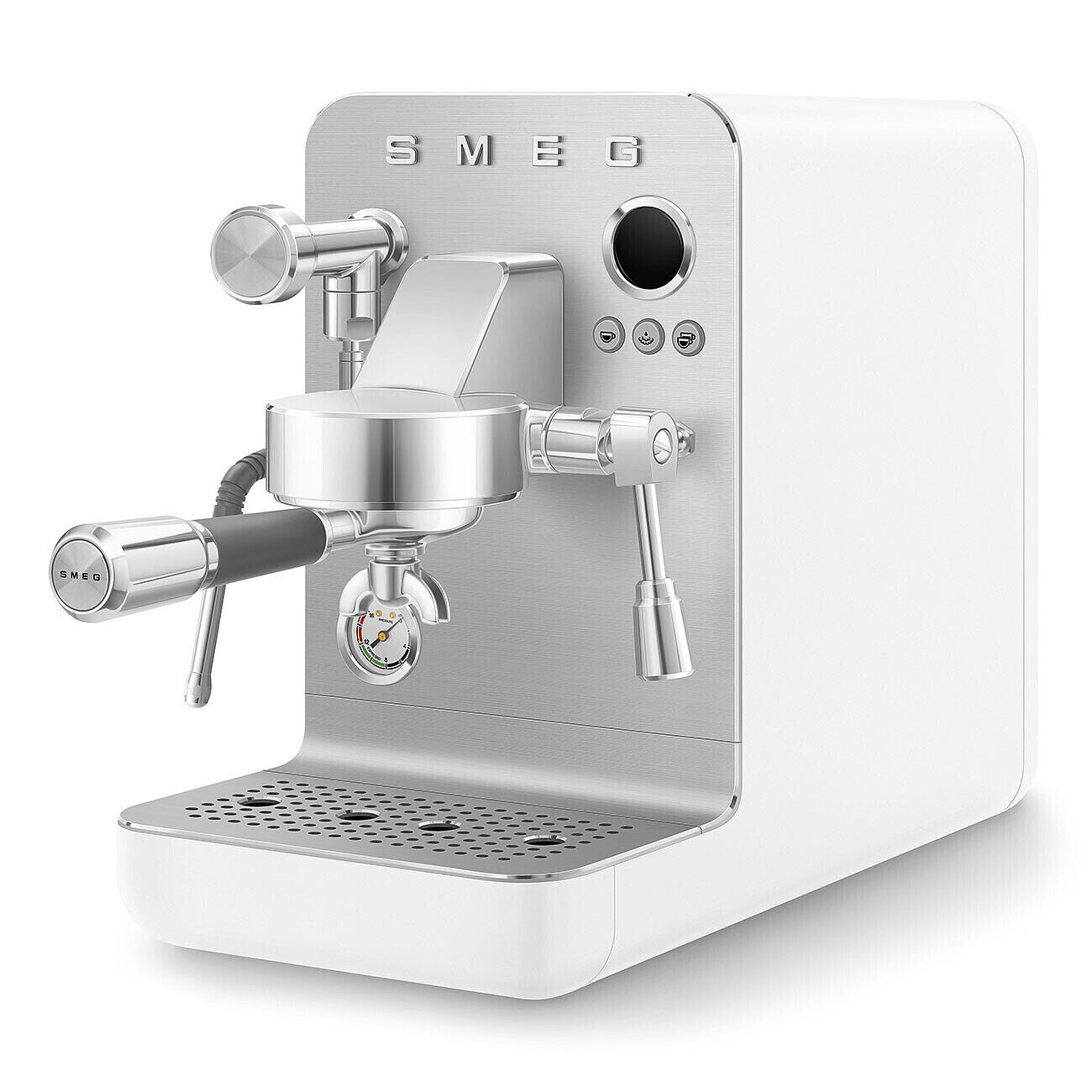 Smeg Ručný pákový kávovar Minipro espresso EMC02, biela EMC02WHMEU