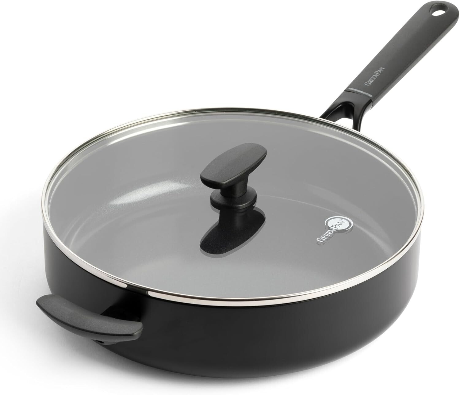 GreenPan Smart nepriľnavá keramická soté panvica s pokrievkou, Ø 28 cm, čierna CC005193-001
