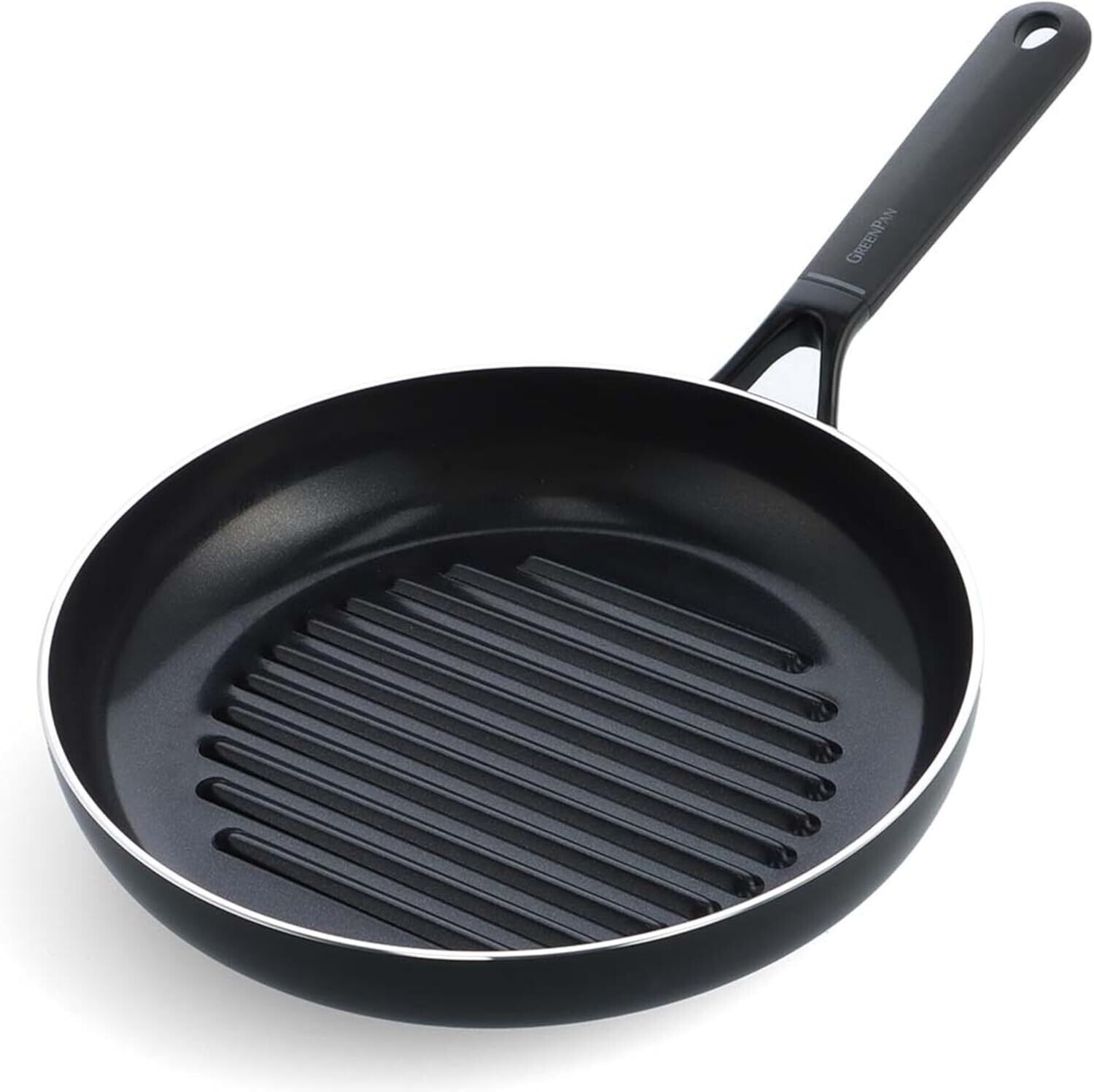 GreenPan Smart nepriľnavá guľatá grilovacia panvica, Ø 28 cm, čierna CC005194-001