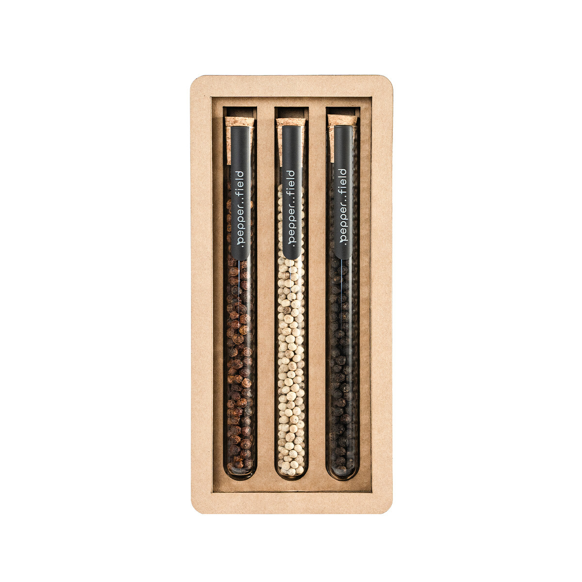 Pepperfield Darčeková sada 3 skúmaviek s Kampotským korením SADA-SMALL-TUBES