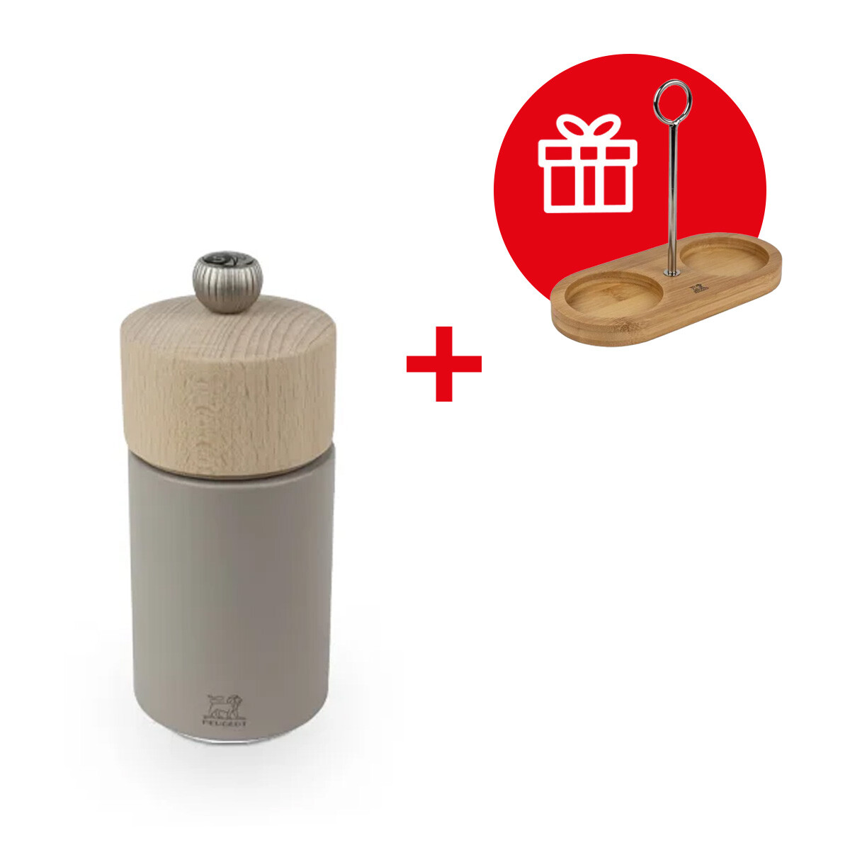 Peugeot Mlynček na soľ Boreal Zirlion, 12 cm, svetlošedý 4821100