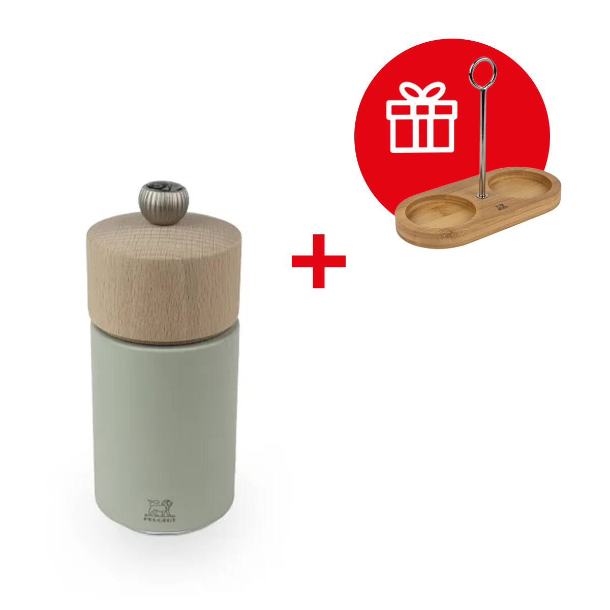 Peugeot Mlynček na soľ Boreal Zirlion, 12 cm, šalviovo zelený 4822800