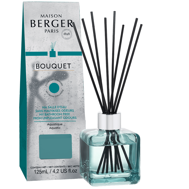 Maison Berger Paris Aróma difuzér Cube + náplň Proti zápachu z kúpeľne – Aquatic vôňa 100 ml 7762
