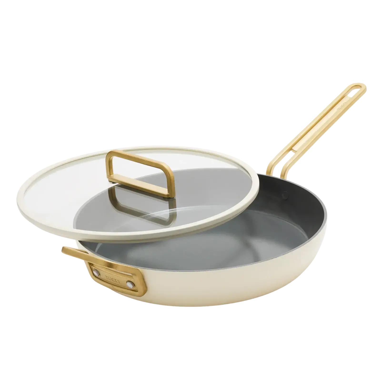 GreenPan Nepriľnavá keramická panvica s pokrievkou, Stanley Tucci, Ø 30 cm, krémová CC007802-004