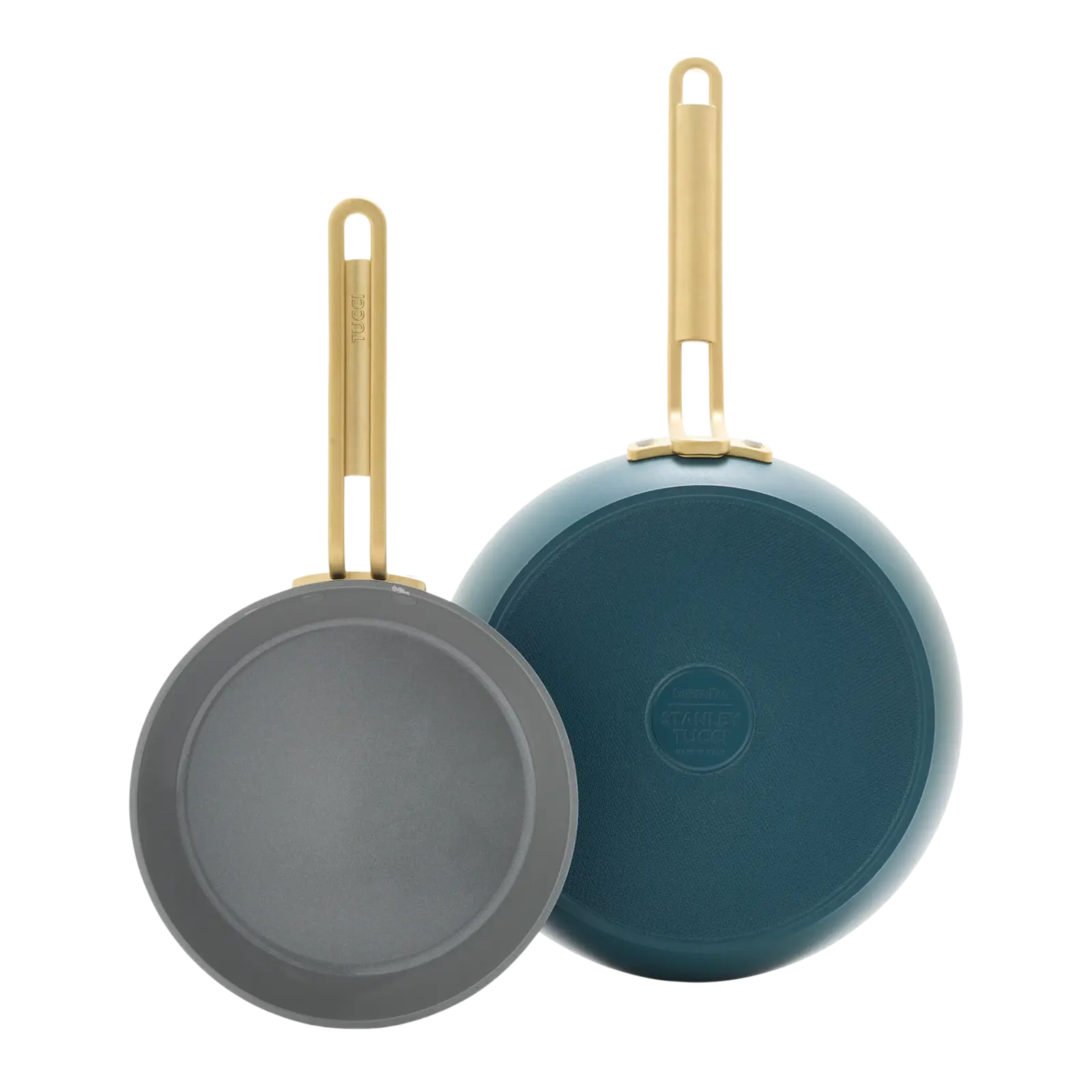 GreenPan Sada 2 nepriľnavých keramických panvíc Stanley Tucci 20 + 26 cm, tmavo zelená CC007799-004