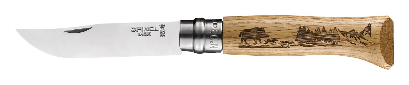 Opinel Zatvárací nôž N°08, Animalia Boar, 8,5 cm 002331