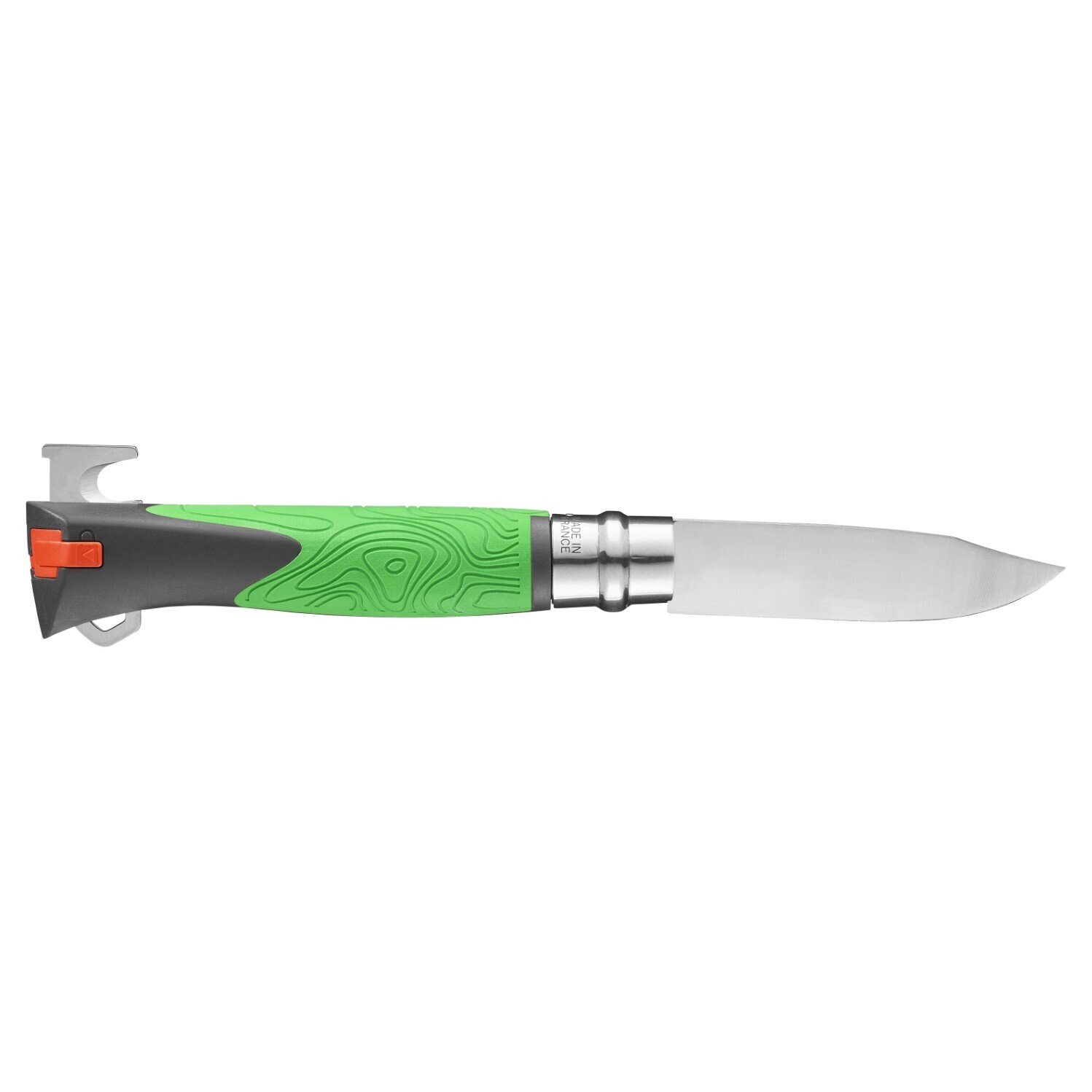 Opinel Zatvárací nôž VRI N°12 Inox Explore s odstraňovačom kliešťov a píšťalkou, 10 cm, zelený 002454