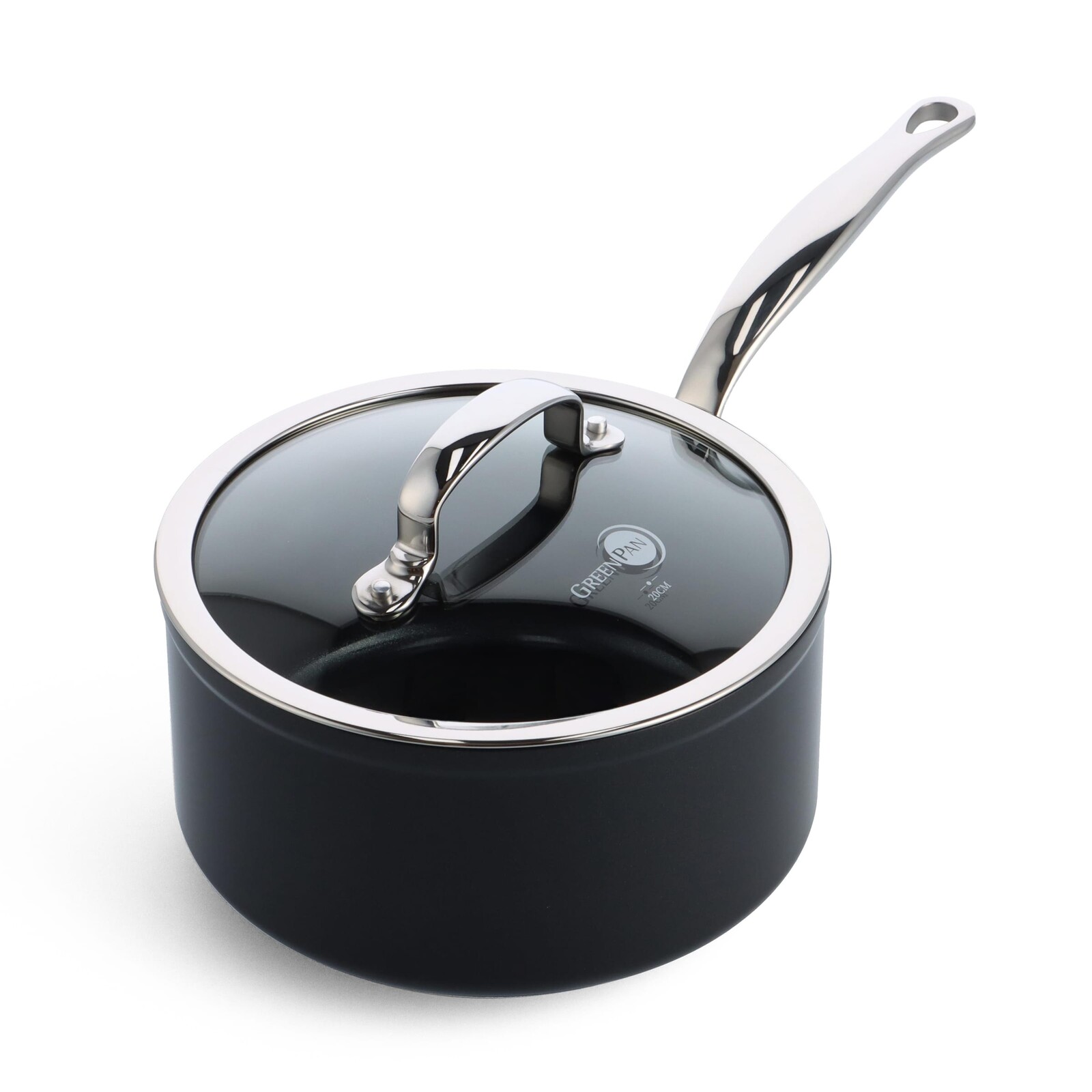 GreenPan Omáčník s nepriľnavým keramickým povrchom s pokrievkou Barcelona Pro, Ø 20 cm / 3,1 l, čierna CC005332-001