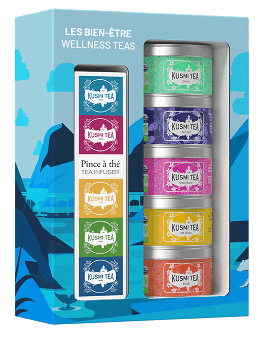 Kusmi Tea Darčeková súprava Wellness teas so sitkom na čaj 21172A1150