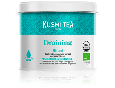 Kusmi Tea Sypaný ovocný čaj na odvodnenie organizmu Ritual Draining, kovová dóza 100 g 21315A1070
